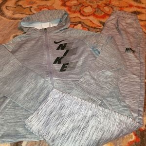 Nike zip hoodie sweatsuit-Youth L and XL